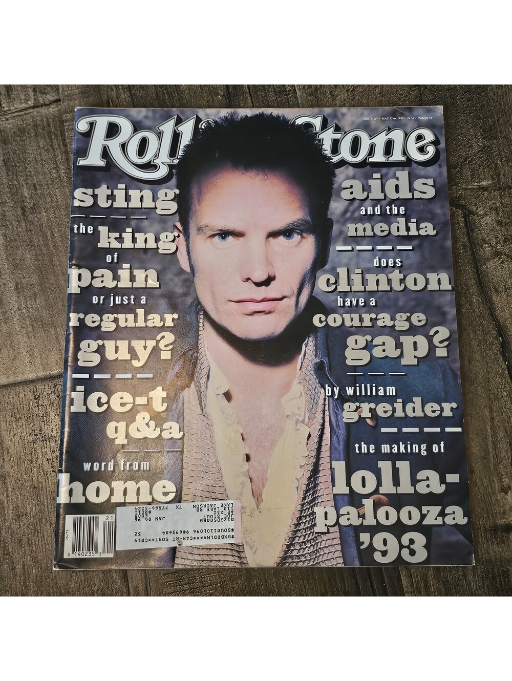Rolling Stone Magazine Issue 657 May 27 1993 Sting Ice-T Lollapalooza '93